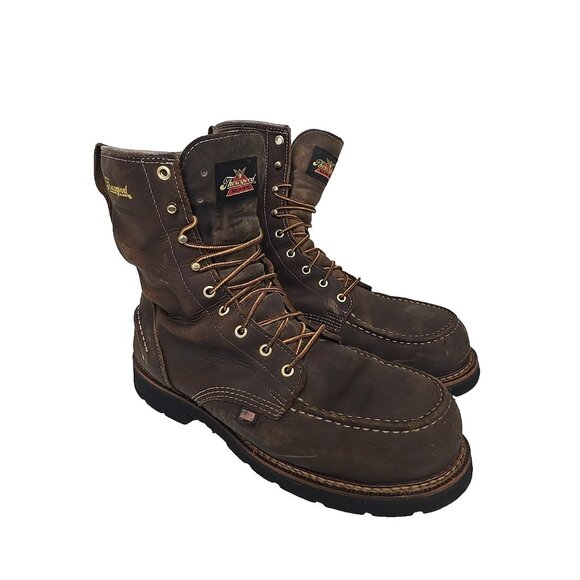Thorogood Men's 8 "Steel Toe WP 804-3898 "Made In USA" Moc Toe Work Boot 132E - Picture 1 of 7